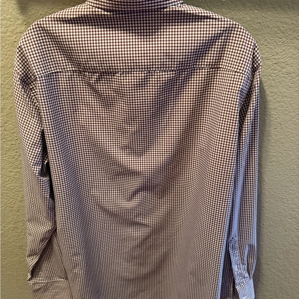 Peter Millar Summer Comfort Gingham Shirt M performance way care EUC - Picture 2 of 5